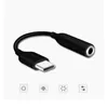 Adaptörler Type-C USB-C Erkek-3.5mm Kulaklık Kablosu Adaptörü Aux Audio Dişi Jack Samsung Note 10 20 Plus 818D