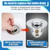 Drains Bathroom Sink Drains Stainless Steel PopUp Bounce Core Basin Drain Filter Hair Catcher Shower Sink Strainer Bath Stopper Tools 230327