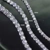 Hiphop -sieraden van goede kwaliteit S925 met Moissanite 3 mm 4 mm breed ijsje tennisketen