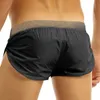 Shorts masculinos masculino shorts sexy shorts molhos de couro faux boxer cuecas troncos salas de cintura elástica calças curtas casuais casuais baús casuais w0327