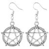 Brincos sobrenaturais Pentagrama sobrenatural para mulheres meninas Drop vintage pagã Wicca gótico pentacle punk joias do presente Bijoux