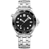 Omeg Sea Master Watch Write Watches Ceramic Ring Montre Luxe Automatisk mekanisk lysande safir Foldande spänne vattentät självvind modeklocka
