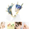 Anneaux De Mariage Goth Rouge Vert Rose Bleu Émail Dragon Dinosaure Ouvert Pour Les Femmes Animal Cool Teenage Egirl De Luxe Designer Bijoux