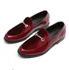 Modepunkten Toe Dress Shoes Men Loafers Patent Läder Oxford Shoes For Men Formal Mariage Wedding Shoes Party Flats