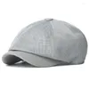 Berets Fashion Summer Mesh Sboy Caps Breathable Casual Outdoor Retro Beret Hats Octagonal Hat Solid Flat Present