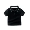 Tshirtsエレガントな夏の子供ポロシャツ高品質の男の子Tshirtsコットンファブリックトップスティーキッズ服230327