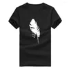 Women's T Shirts Zomer Vrouwen Shirt Korte Mouwen T-Shirt O-Hals Vintage 3D Feather Print Loose Casual T-shirts Tops 2023