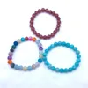 Ensemble de bracelets à brins de 8 Mm, perles en pierre, fraise, Amazonite, Agates givrées, poignet perlé pour hommes et femmes, Bracelet naturel, goutte élastique