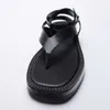 Tofflor 2022 Summer Flip Flop Women Shoes Flat Fashion Sandals Women Ankle Strap Sandaler Tjocksolade kausala damskor för strand G230328