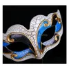 Party Masks New Venetian Ball Upper Crack Half Face Masquerade Mask Halloween Theme Cosplay Dance Makeup Dhitn