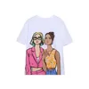 T-shirt stampata per ragazze da donna 2023 Designer estivo Tops T-shirt a maniche corte con collo rotondo di nuova moda