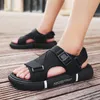 Sandals Men's Summer Outdoor Korea Style Anti Slip Breathable Fashion Shoes Cool Couple Casual Hook & Loop Gladiator Canvas