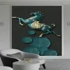 Papéis de parede European 3D Green Green Relessed Horse Po para a sala de estar Melhoria da casa PAPEL PEPER PAPEL DE PAREDE