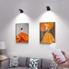 Wandlampen moderne led achtergrond kast muurschildering licht gratis installatie huis draadloze afstandsbediening voor indoor decor kunstshow