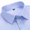 Men's Casual Shirts Mens Short Sleeve Shirt Business Casual Classic Plaid Striped Checked Male Social Dress Shirts Purple Blue 5XL Plus Large Size W0328