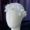 Coiffes perlées papillon Flexible bandeau mariée mariage romantique coiffure de mariée couronne Style coréen belle