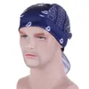 Unisexe hommes imprimer femmes Bandana Durag chapeaux Pirate casquette Wrap chapeaux bandeau Du-Rag cyclisme vélo Turban extérieur bonnets Skullies