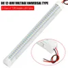 108 tubes LED 12 V barre lumineuse LED intérieure de voiture tube de lumière blanche avec interrupteur pour camion van camion RV pour camping-car bateau plafonnier intérieur