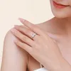 Bague en argent Sterling 925 Airmayrings, bijoux de luxe pour femmes, accessoires de mariage en CZ carré éblouissant en forme de goutte Z0327