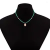 Girocollo stile etnico bohemien perline acriliche collana di conchiglie di mare per le donne gioielli di moda da donna vintage da spiaggia Kolye