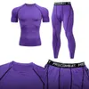 Erkeklerin Trailtsuits Erkek Sıkıştırma Spor Giyim Takım Spor Salonu Sıkı Giysiler Setleri Egzersiz Jogging MMA Fitness Giyim Takip Pantolon Spor W0328