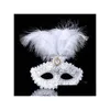Party Masks Color Premium Leather Feather Mask Masquerade Parties Halloween Carnival Dress Costume Lady Gifts Dhobd