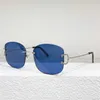 2024 New High Quality Men's Luxury Designer Women's Sunglasses types of personalized rimless tinted net red women