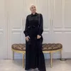 Ethnic Clothing Wepbel Lace-up Shirt Tops Muslim Dress Sets Women 2 Piece Islam Outfits Dubai Top Big Swing Skirts Islamic