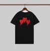 Mens Designer T Shirt Designer Men's T Shirts Brand Heart Pattern Print Casual Top Tshirt Clothing Tshirt Designer Kläder EU Size S-XL