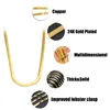 Chains Necklace Blade 24k Gold Plated Link For Women In Bulk Necklaces Copper Fashion Jewelry Accessories Chain Wholesale