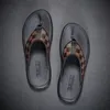 Designer Brand Summer Men Slide Fashion Slip-on Beach Slippers Conceal Bunion Design Outside Shoes Latex Flip Flops Sandals