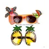 Decorazione per feste Hawaii Beach Flamingo Ananas Occhiali da sole Occhiali Addio al nubilato Addio al celibato Bomboniere Carnevale Decoratio Dh8Wq