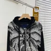 Дизайнер Lvity Lvse Top Quality 23FW Итальянские мужские куртки с капюшоном синий повседневная модная карма