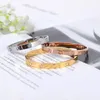 2023 Classic Luxury Bangle Armband Män och kvinnors Eternal Love Charm Armband 18K Gold Titanium Steel Designer Armband