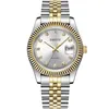 Золотые и серебряные винтажные часы для Lady Reloj Hombre Montre Luxe Femme Montre de Luxe Automatize Reloj Дата.