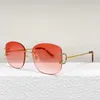 Types de lunettes de soleil pour femmes de créateurs de luxe pour hommes de femmes rouges teintées sans monture personnalisées