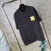 Xinxinbuy Men Designer Tee T Shirt 23ss Paris ملاحظة لزجة قصيرة من القطن امرأة أسود أبيض اللون الأزرق الرمادي Khaki XS-3XL