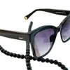 デザイナーサングラス10％オフ高級デザイナーNew Men's and Women's Sunglasses 20％Off Off Spring Beaded Chain for Women 5487 Net Red Fashion