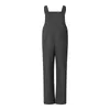 Casual jurken zomer vrouwen losse slabbib overalls massieve kleur baggy lading jumpsuit romper broek zak met zakken