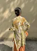 Trenchs femme YUDX Miyake fleurs plissées arbres imprimé cardigan à manches longues manteau ample 2023 printemps été vêtements 230329