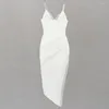 캐주얼 드레스 섹시한 슬링 스플릿 메쉬 스티칭 단색 점프 수트 드레스