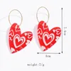 Boucles d'oreilles créoles grand coeur exagéré pour femmes fille personnalité rouge Aretes boîte de nuit danse fête bijoux cadeau