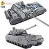 Andra leksaker Byggnadsblock Militär Panlos 2127 PCS German Mouse Type Heavy Armored Tank Soldier Children S Toy Sticker Gift Small Brick 230329