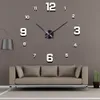 Relógios de parede Design moderno relógio de parede grande 3d DIY Clocks Relógios Relógios da moda Adete de espelho acrílico Decoração de casa Decoração de casa Horloge 230329