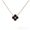 Designer di cateneLucky Clover Natale Esclusiva collana in argento sterling 925 con diamanti Moda donna Nuovo NW3O