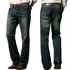 Męskie dżinsy Mikro Flearne dżinsy mężczyzn buty dżinsowe spodnie środkowe talia Slim Wygodne klasyczne retro niebieskie spodnie rozmiar 28 - 40 230329