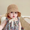 Casquettes Chapeaux Topi Bayi Musim Panas Jerami Perempuan Panama Anak anak Pita Pantai Berenda Mode dan Putri Anak 230328
