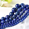 Beads 3-16mm Natural Blue Lapis Lazuli Stone Round Spacer Loose DIY For Jewelry Making Accessories 15'' Women Gift