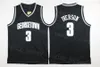 Georgetown Hoyas Basketball College 33 Allen Iverson Jerseys 3 University High School Shirt All Stitched Team Schwarz Grau Grün Gelb Blau Weiß Atmungsaktiv NCAA