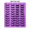 20 pares de pestañas falsas naturales estilo mix Faux 3d Mink Pestras reutilizable Extensiones de pestañas largas suaves Soft Wispy Fluffy Cruelty Free Makeup